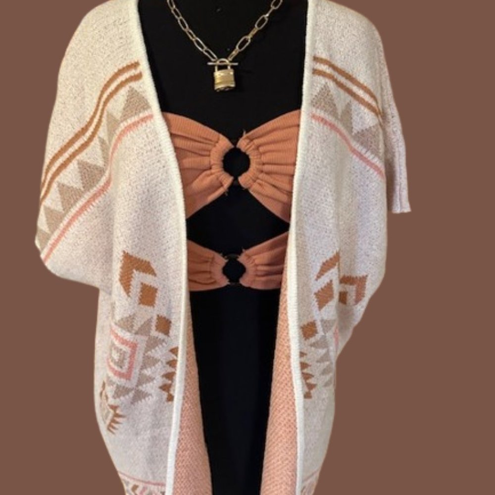 Pink double O ring Cropped Top  4203  NWT Boutique - Picture 8 of 10